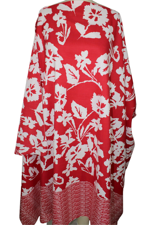 Border print floral cotton