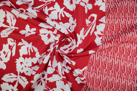 Border print floral cotton