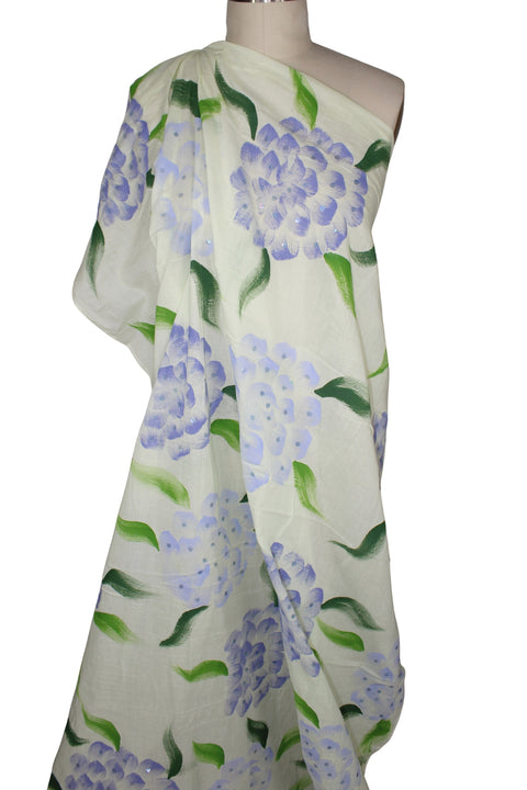 Hand painted cotton lawn