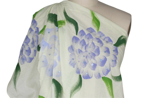 Hand painted cotton lawn