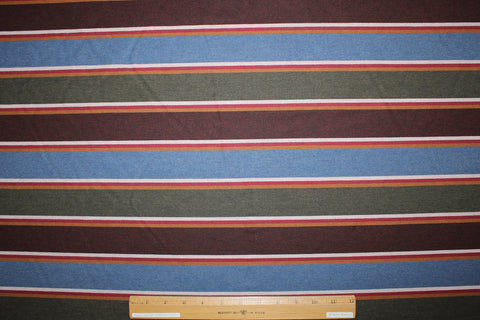 Avenue M0ntaigne Striped Stretch Bottom Weight - Blue/Olive/Rust/Mahogany