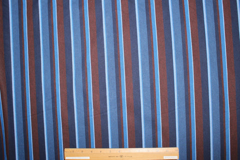 Avenue M0ntaigne Striped Stretch Bottom Weight - Blues/Brown