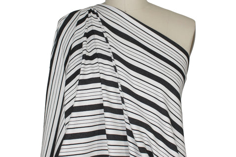 Avenue M0ntaigne Striped Stretch Bottom Weight - White/Black