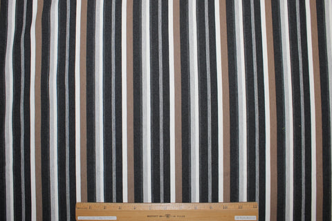 Avenue M0ntaigne Striped Stretch Bottom Weight - Black/White/Brown