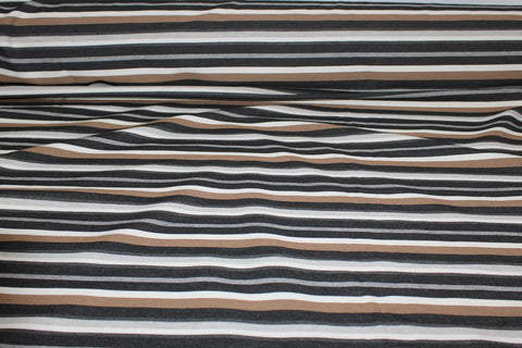 Avenue M0ntaigne Striped Stretch Bottom Weight - Black/White/Brown