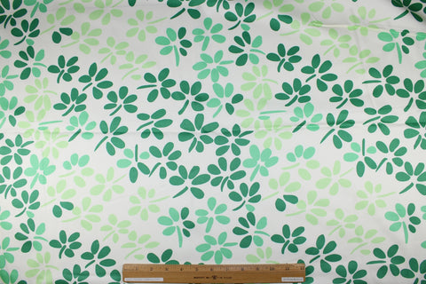 Clover print stretch cotton