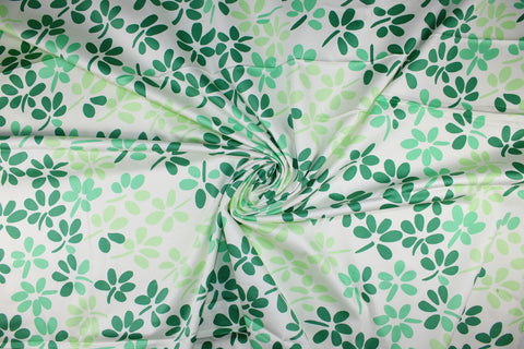 Clover print stretch cotton