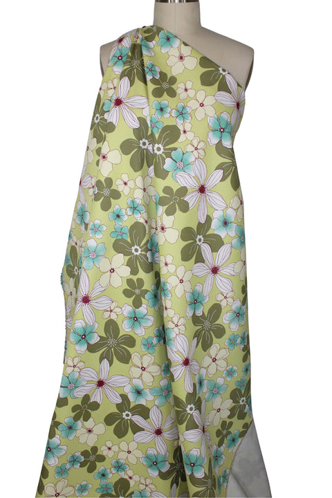 Floral print stretch cotton 