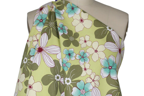 Floral print stretch cotton 