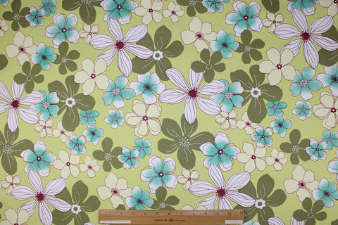 Floral print stretch cotton 