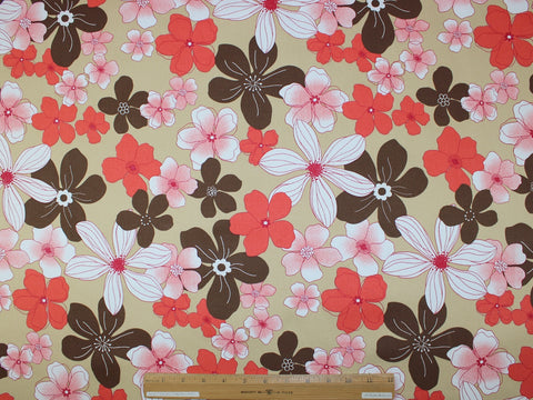 Floral stretch cotton bottom-weight