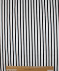 Black and white striped cotton shirting