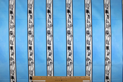 Leggiadro striped shell print cotton