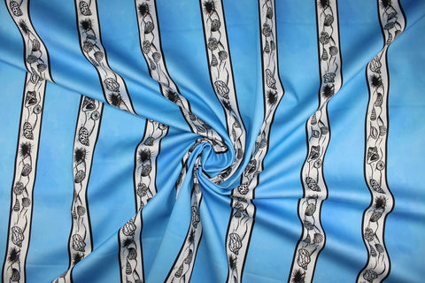 Leggiadro striped shell print cotton