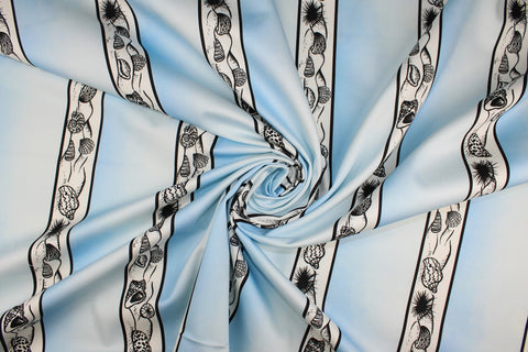Leggiadro striped shell print cotton
