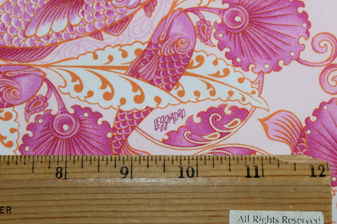 Koi Pond Italian Cotton Stretch Sateen - Pinks