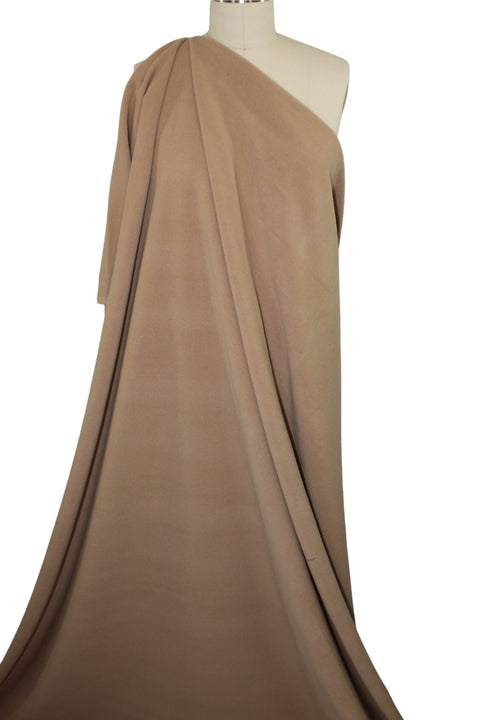 Haute New York Designer Wool/Cashmere Flannel Coating - Light Camel