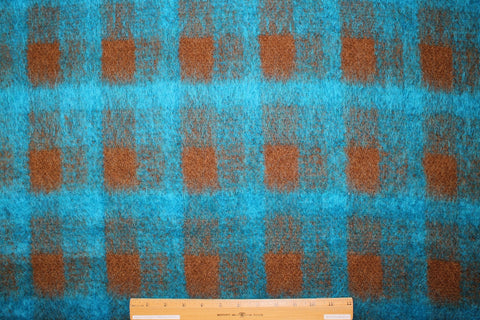 Pre-interfaced plaid mohair coating