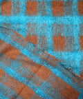 Plaid mohair coating