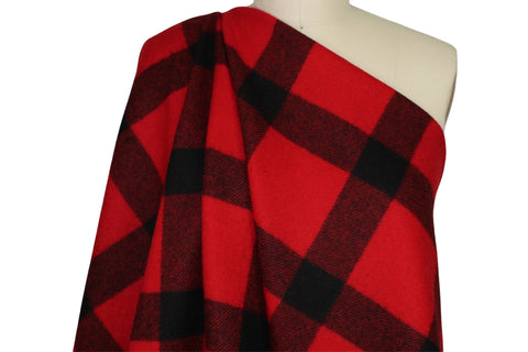 Italian plaid wool coating