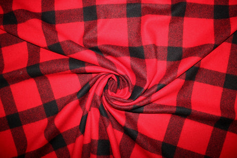 Italian plaid wool coating