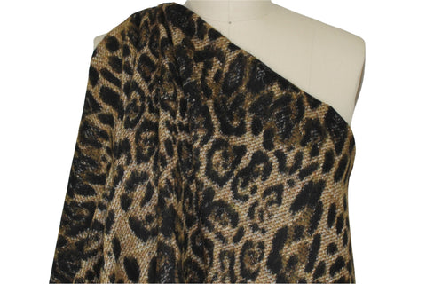 Wool/mohair animal print coating