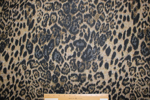 Wool/mohair animal print coating