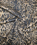 Wool/mohair animal print coating