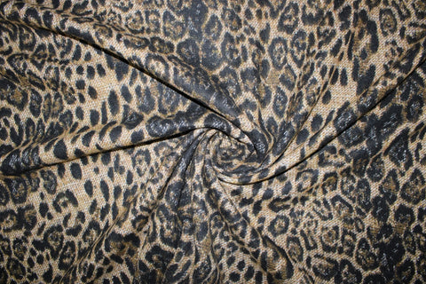 Wool/mohair animal print coating