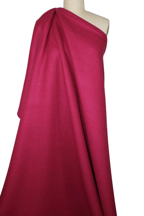 Boiled wool in deep berry 