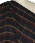 Cashmere blend plaid coating