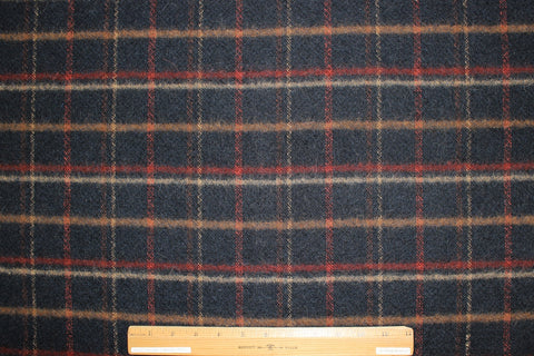 Cashmere blend plaid coating