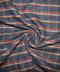Cashmere blend plaid coating
