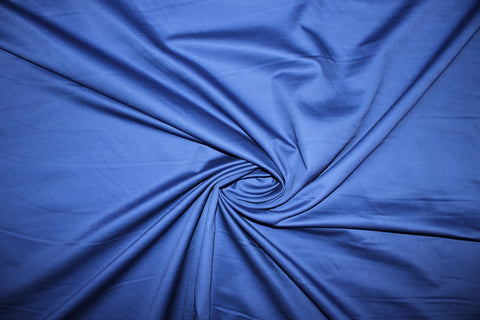 Bright blue cotton twill fabric