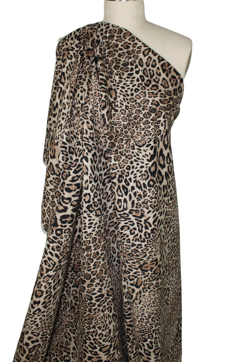 Leopard print cotton twill bottom weight