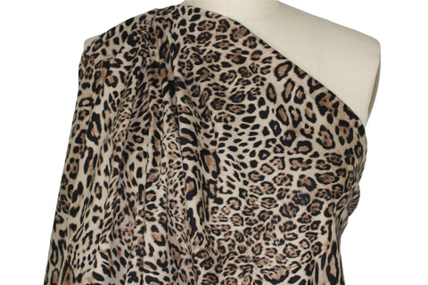 Leopard print cotton twill bottom weight