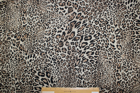 Leopard print cotton twill bottom weight