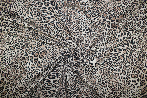 Leopard print cotton twill bottom weight
