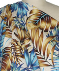 Tropical print stretch cotton twill