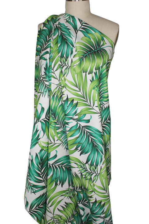 Tropical print stretch cotton