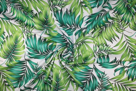 Tropical print stretch cotton