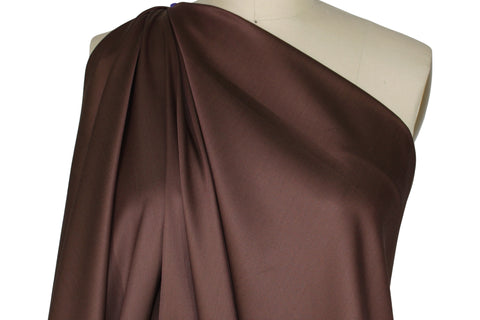 Super Soft Double Sided Cotton Sateen Twill - Milk Chocolate/Olive