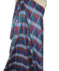 Plaid cotton twill shirting