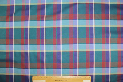Plaid cotton twill shirting