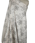 Embroidered natural color denim