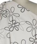 Embroidered natural color denim