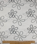 Embroidered natural color denim