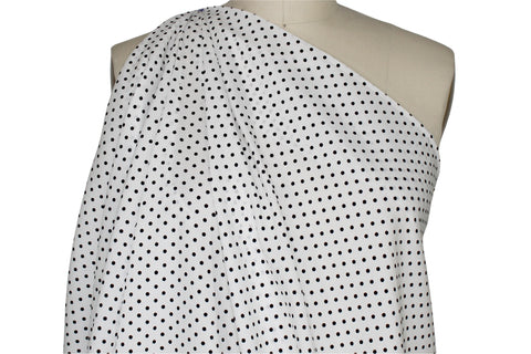 Black on White polka dot cotton