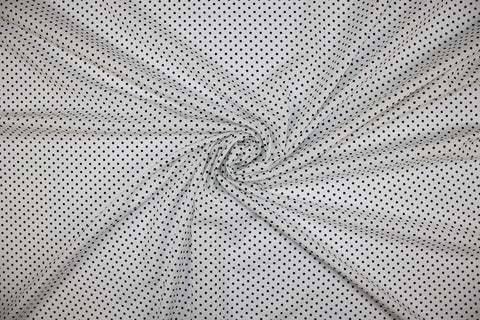 Black on White polka dot cotton