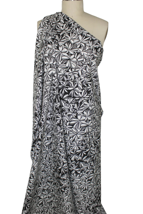 cotton voile dress fabric Palm Desert Long Dress, Cotton Voile Navy White Criss Cross Little Boxes S / 6906-S505